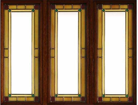 WDMA 74x80 Door (6ft2in by 6ft8in) Exterior Mahogany Woodring Leaded Glass Single/2Sidelight Tuscany 4