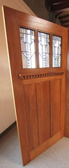 WDMA 78x80 Door (6ft6in by 6ft8in) Exterior Mahogany Craftsman Style Door and Two Full Lite Sidelights 3