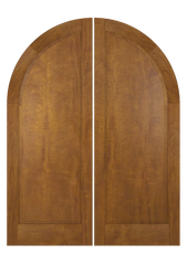WDMA 84x96 Door (7ft by 8ft) Interior Swing Mahogany Round Top Full Flat 1 Panel Transitional Home Style Exterior or Double Door 1