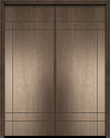 WDMA 84x96 Door (7ft by 8ft) Exterior Mahogany 42in x 96in Double Inglewood Contemporary Door 1