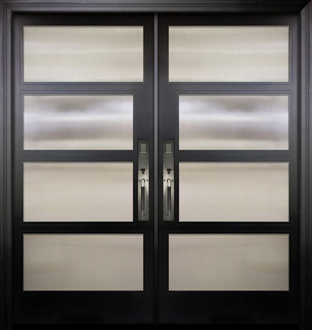 WDMA 84x96 Door (7ft by 8ft) Exterior Swing Smooth 36in x 80in Double 2 Block NP-Series Narrow Profile Door 1
