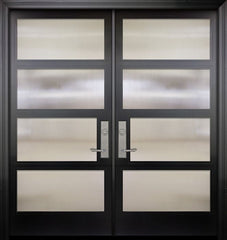 WDMA 84x96 Door (7ft by 8ft) Exterior Swing Smooth 36in x 80in Double 1 Block NP-Series Narrow Profile Door 1