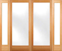 WDMA 88x96 Door (7ft4in by 8ft) Exterior Fir 1-3/4in Full Lite Double Door 2 Sidelight 96in 1