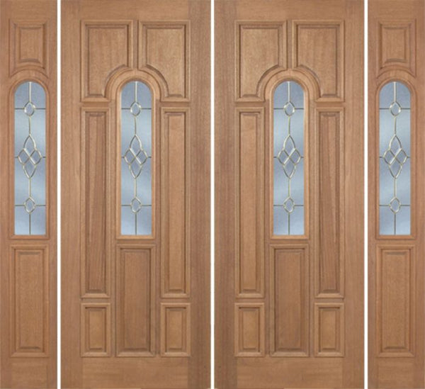 WDMA 88x96 Door (7ft4in by 8ft) Exterior Mahogany Revis Double Door/2side w/ C Glass - 8ft Tall 1