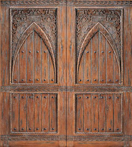 WDMA 96x120 Door (8ft by 10ft) Exterior Mahogany Moroccan Style Hand Carved Double Door 1