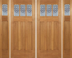 WDMA 96x84 Door (8ft by 7ft) Exterior Mahogany Barnsdale Double Door/2side w/ E Glass 1