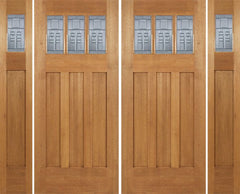 WDMA 96x84 Door (8ft by 7ft) Exterior Mahogany Barnsdale Double Door/2side w/ C Glass 1