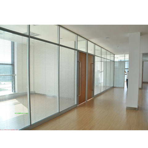 WDMA Aluminium Frame Office Half Glass Wall Partition Price