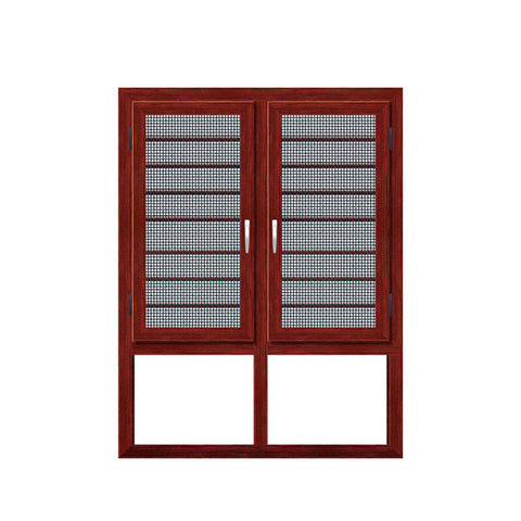 WDMA Aluminum Alloy Frame Material And Horizontal Opening Garden Window Glass Brown Color Single Pane Changing Analog Window