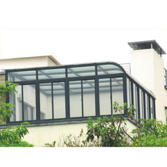 China WDMA China Factory Customized Curved Glass Sunrooms Aluminium Sunrooms Grey Color