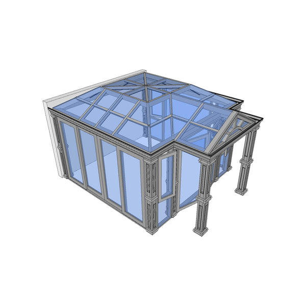 WDMA Custom Aluminum Prefabricated Glass Sunroom Panels Conservatory Roof