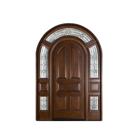 China WDMA teak wood double door design Wooden doors 