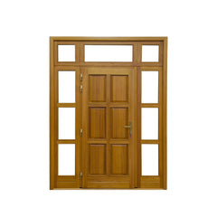 WDMA Modern Artificial Small Round Top Tropical Beech Teak Ornament And Alder Solid Wood Double Lattice Door Models For Apartment And