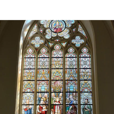 WDMA Myanmar Aluminium Large Glass Church Window Gothic Design With Transom