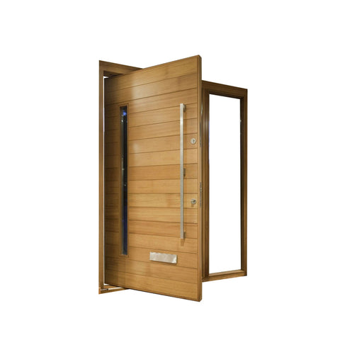 WDMA Residential Main Exterior Wood Entry Pivot Door Slides