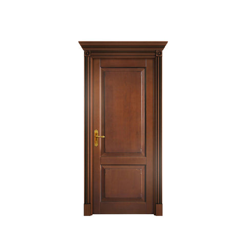 WDMA Simple Large Wooden Fire Rated Soundproof Double Main Entrance House Front Door With Window